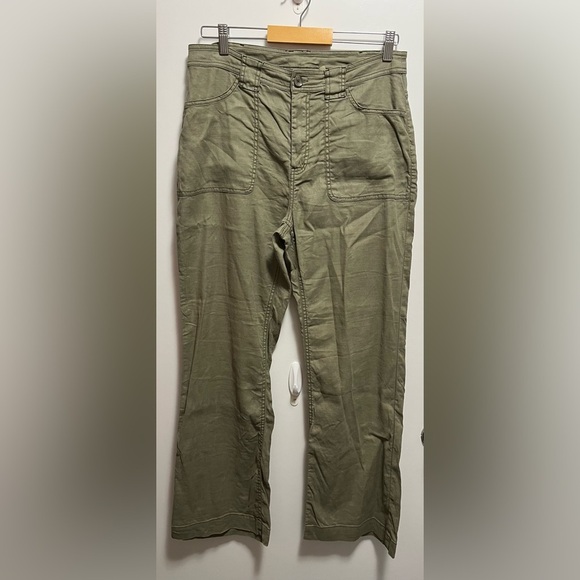 Soft Surroundings Pants - Soft Surroundings Olive Green Linen Blend Pants Women’s Size 8